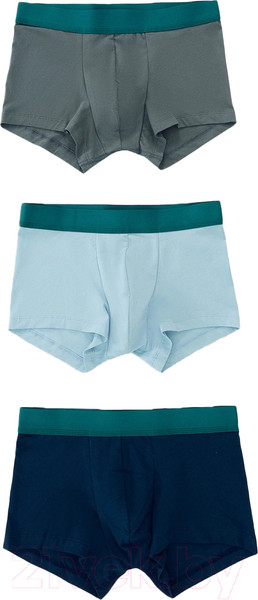 Изображение товара Комплект мужских трусов Mark Formelle 411215-3 (р.98-108, небесный синий/серый камень/ночной океан)