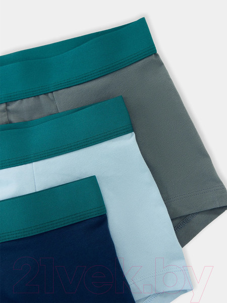 Изображение товара Комплект мужских трусов Mark Formelle 411215-3 (р.98-108, небесный синий/серый камень/ночной океан)