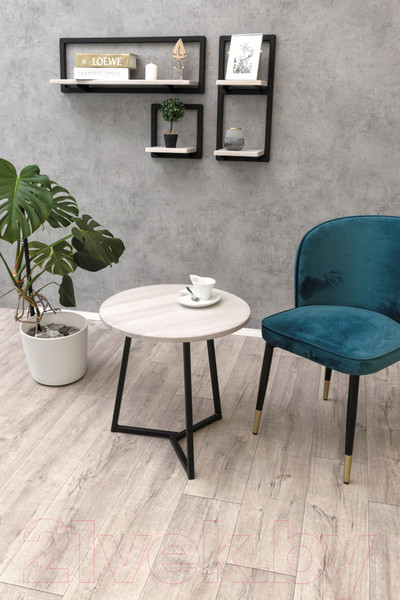 Изображение товара Журнальный столик Stal-Massiv SMT-54 (дуб беленый/черный)