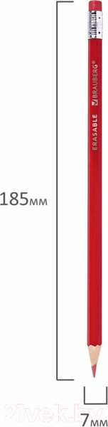 Изображение товара Набор цветных карандашей Brauberg Стираемые / 181932