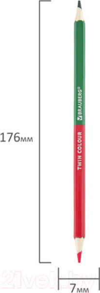 Изображение товара Набор цветных карандашей Brauberg Двусторонние / 181874