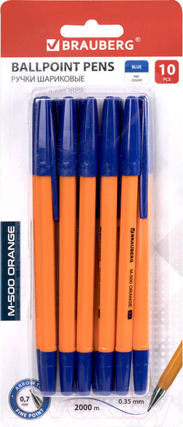 Изображение товара Набор шариковых ручек Brauberg 143951 (синий, 10шт)
