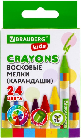 Изображение товара Восковые мелки Brauberg Kids / 271697 (24цв)