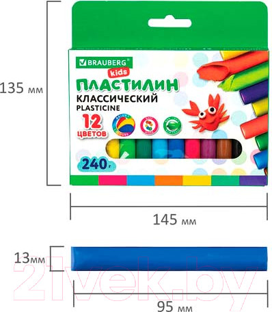 Изображение товара Пластилин Brauberg 105873