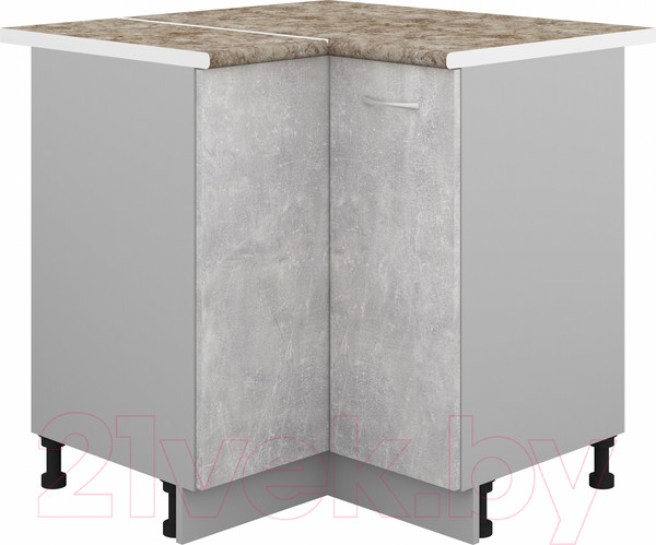 Изображение товара Шкаф-стол кухонный Кортекс-мебель Корнелия Лира НШУ угловой (ателье светлый/мадрид)