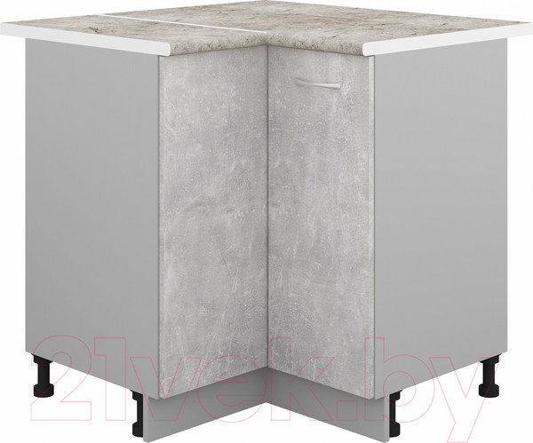 Изображение товара Шкаф-стол кухонный Кортекс-мебель Корнелия Лира НШУ угловой (ателье светлый/марсель)