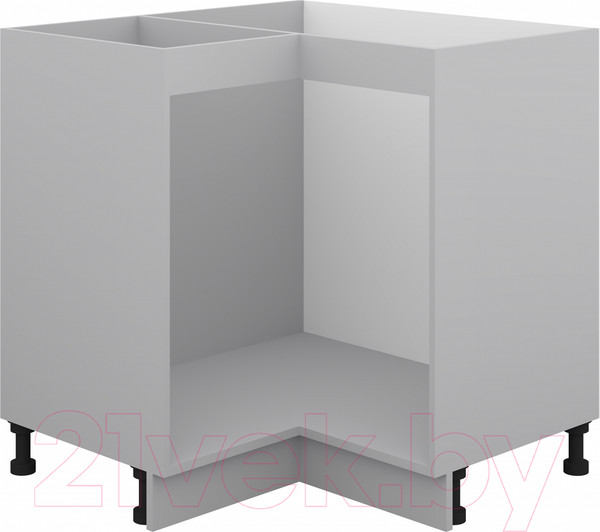 Изображение товара Шкаф-стол кухонный Кортекс-мебель Корнелия Лира НШУ угловой без столешницы (антрацит)