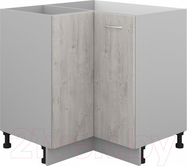 Изображение товара Шкаф-стол кухонный Кортекс-мебель Корнелия Лира НШУ угловой без столешницы (дуб монтерей)