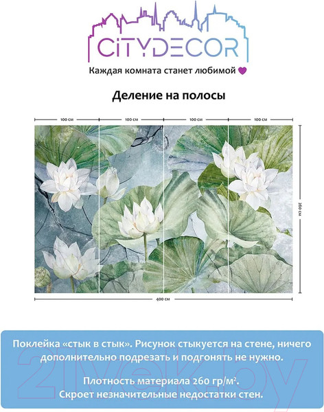 Изображение товара Фотообои листовые Citydecor Blossom 26 (400x260см)