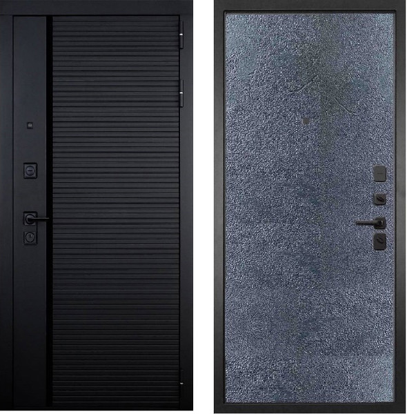 Изображение товара Входная дверь ГРАНИТ Пиано 77-1 бетон темный (86x205, правая)