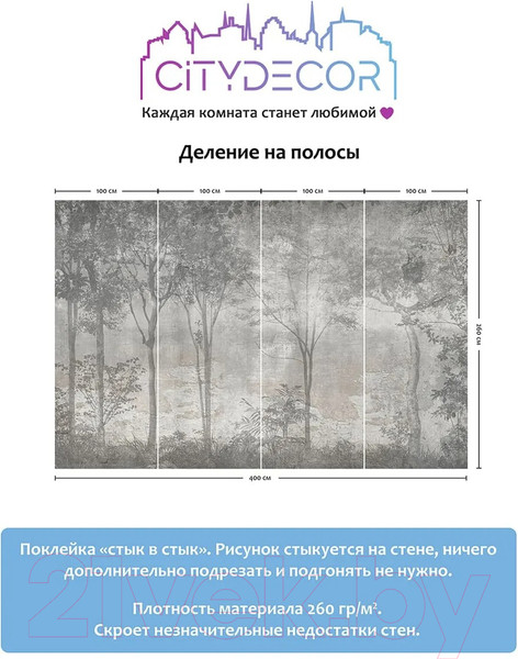 Изображение товара Фотообои листовые Citydecor Dark Side 34 (400x260см)