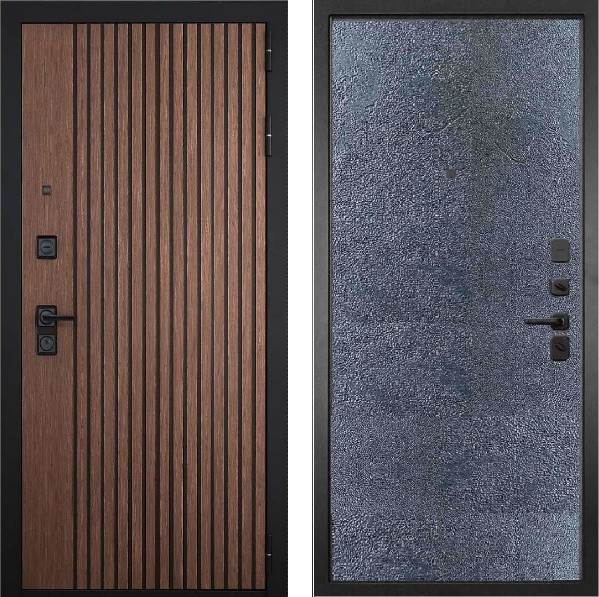Изображение товара Входная дверь ГРАНИТ Шторм 77-1 бетон темный (86x205, правая)
