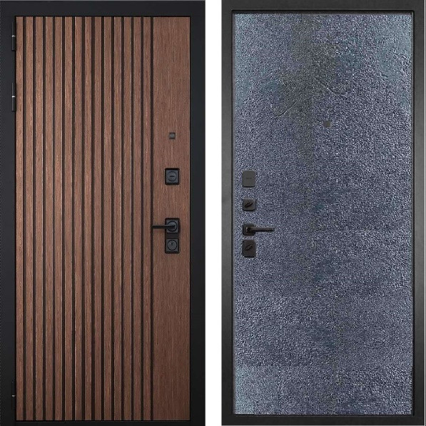 Изображение товара Входная дверь ГРАНИТ Шторм 77-1 бетон темный (96x207, левая)