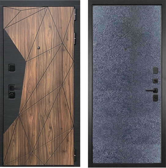 Изображение товара Входная дверь ГРАНИТ Континент 77-1 бетон темный (86x205, правая)