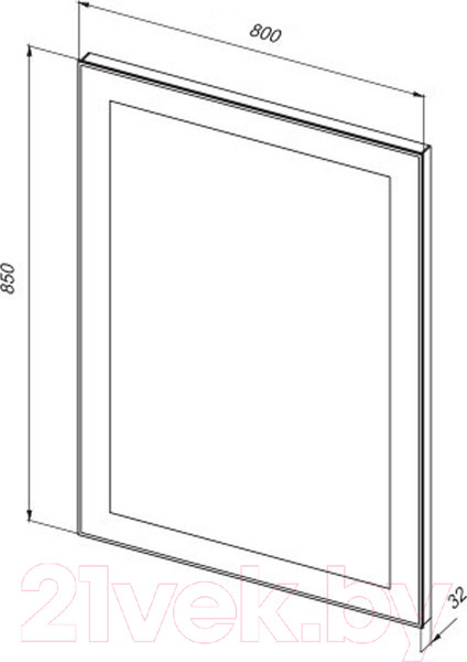 Изображение товара Зеркало Dreja Kvadro / 77.9012W