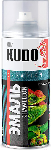 Изображение товара Эмаль Kudo Chameleon Осеннее танго / KU-C267-6 (520мл, золотистый/медный/сиреневый)