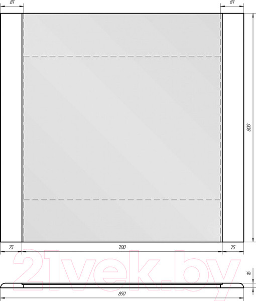 Изображение товара Зеркало Dreja Uni 85 / 99.9006