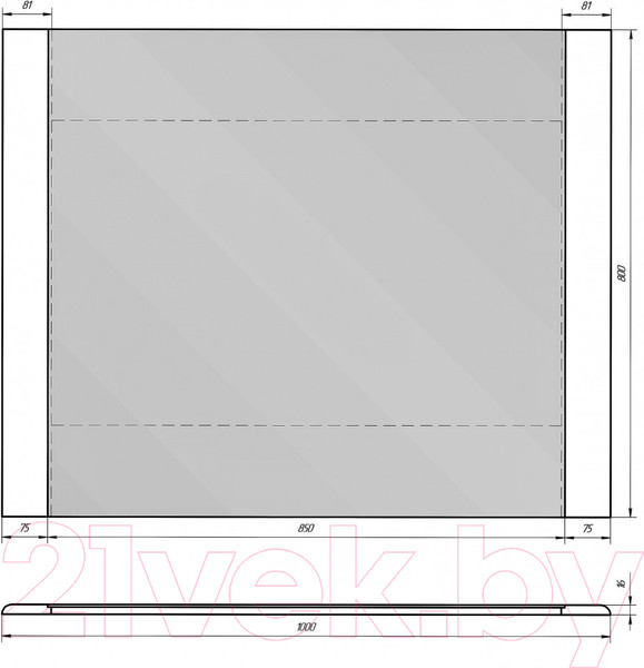 Изображение товара Зеркало Dreja Uni 105 / 99.9007