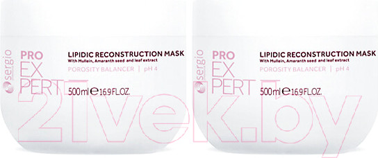 Изображение товара Маска для волос Sergio Professional Pro Expert Для липидного восстановления волос (2x500мл)