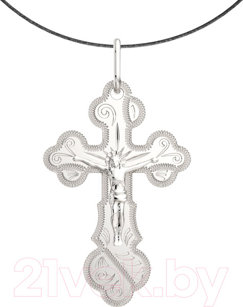 Изображение товара Крестик из серебра ZORKA 0520009.01.REL (со шнуром 55см)