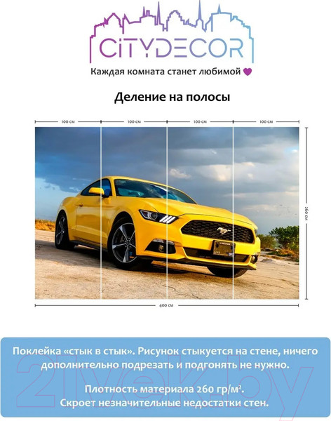 Изображение товара Фотообои листовые Citydecor Транспорт 24 (400x260см)