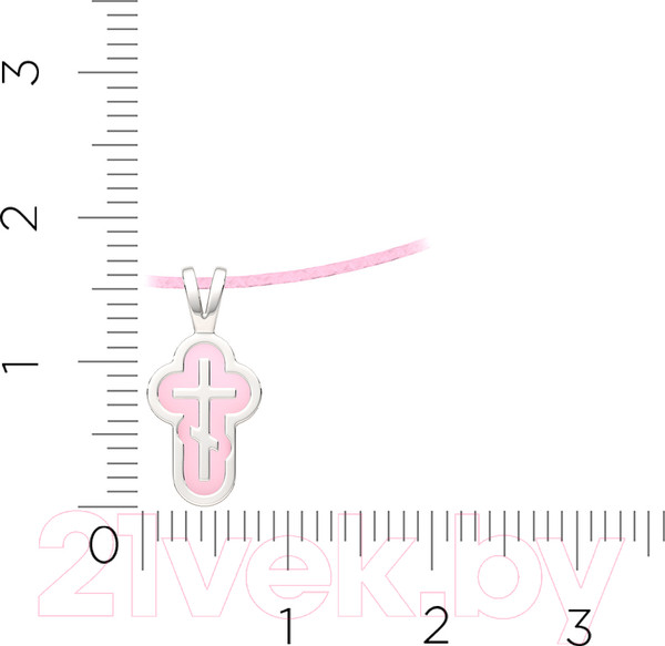 Изображение товара Крестик из серебра ZORKA 0520012.03.REL (со шнуром 55см)