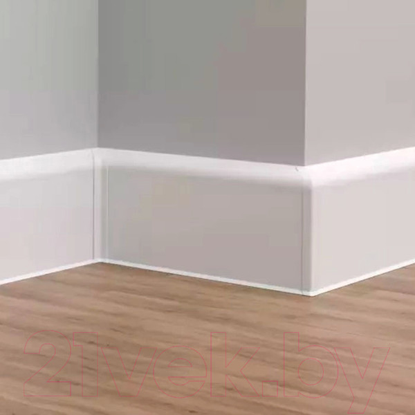 Изображение товара Плинтус Ideal Дюра 001 округлый 80мм (2.2м, белый)