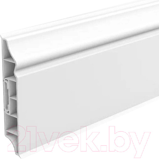 Изображение товара Плинтус Ideal Дюра 001 фигурный 80мм (2.2м, белый)