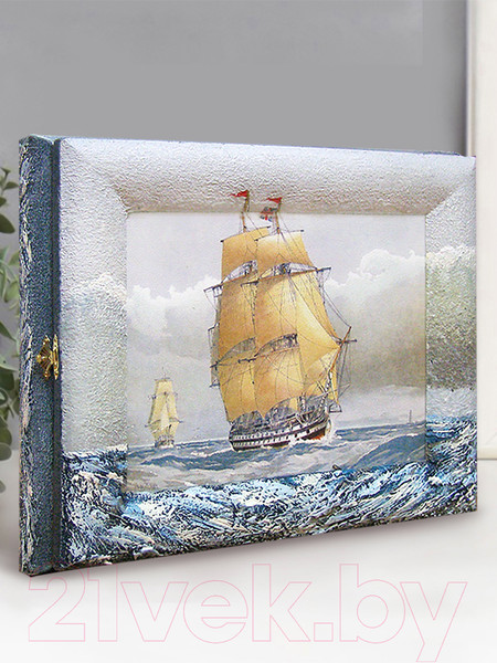 Изображение товара Ключница настенная Декарт Парусник на море 8Л0649