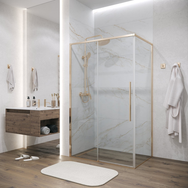 Изображение товара Душевой уголок Grossman Galaxy 100x70x195 / 120.K33.01.1070.32.00 (золото сатин/прозрачное стекло)