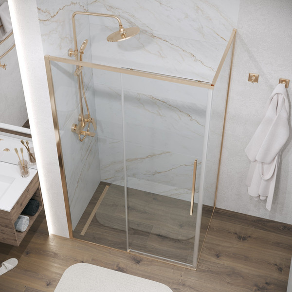 Изображение товара Душевой уголок Grossman Galaxy 100x70x195 / 120.K33.01.1070.32.00 (золото сатин/прозрачное стекло)