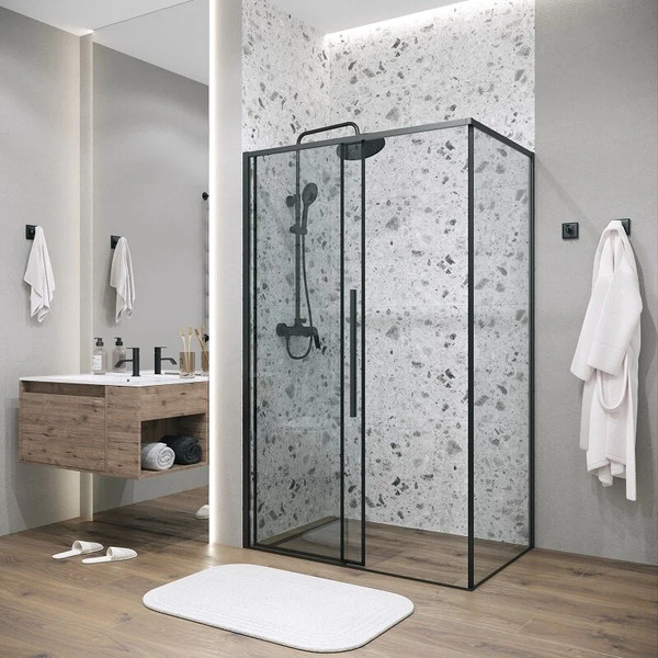 Изображение товара Душевой уголок Grossman Galaxy 100x90x195 / 120.K33.01.1090.21.00 (черный матовый/прозрачное стекло)