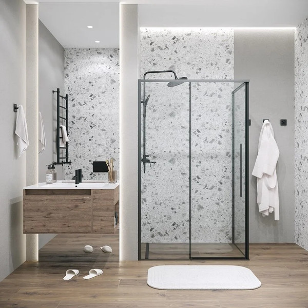 Изображение товара Душевой уголок Grossman Galaxy 100x90x195 / 120.K33.01.1090.21.00 (черный матовый/прозрачное стекло)