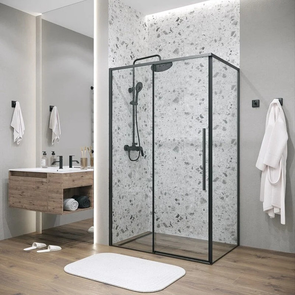 Изображение товара Душевой уголок Grossman Galaxy 100x90x195 / 120.K33.01.1090.21.00 (черный матовый/прозрачное стекло)