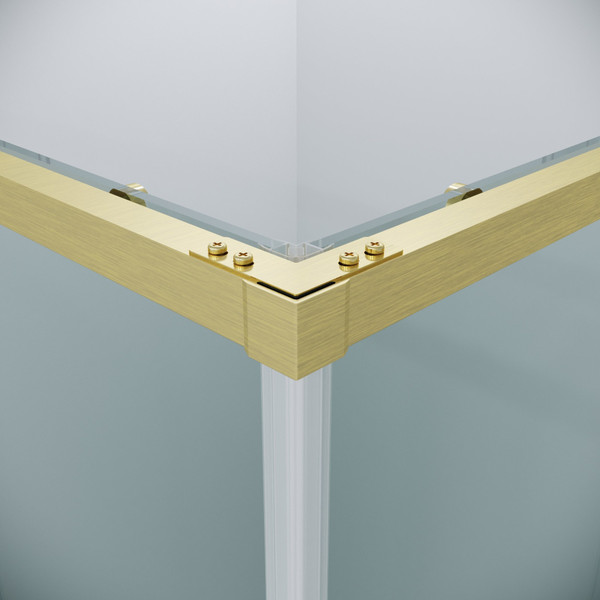 Изображение товара Душевой уголок Grossman Galaxy 100x80x195 / 300.K33.01.1080.32.00 (золото сатин/прозрачное стекло)