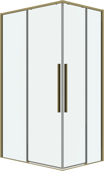 Изображение товара Душевой уголок Grossman Galaxy 100x80x195 / 300.K33.01.1080.32.00 (золото сатин/прозрачное стекло)
