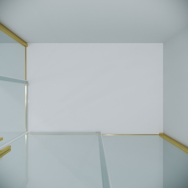 Изображение товара Душевой уголок Grossman Galaxy 100x80x195 / 300.K33.01.1080.32.00 (золото сатин/прозрачное стекло)