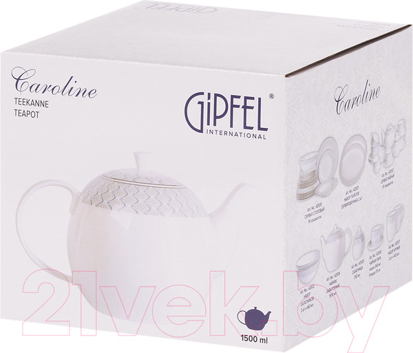 Изображение товара Заварочный чайник Gipfel Caroline 42934 (белый)