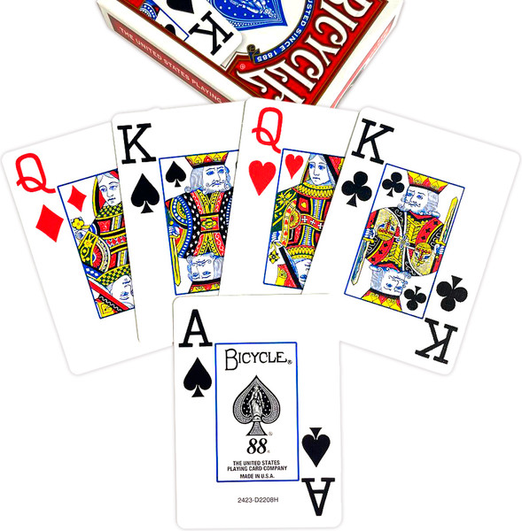 Изображение товара Игральные карты Bicycle Rider Back International Jumbo Index Red / 1004380-r