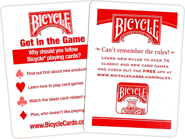 Изображение товара Игральные карты Bicycle Rider Back International Jumbo Index Red / 1004380-r