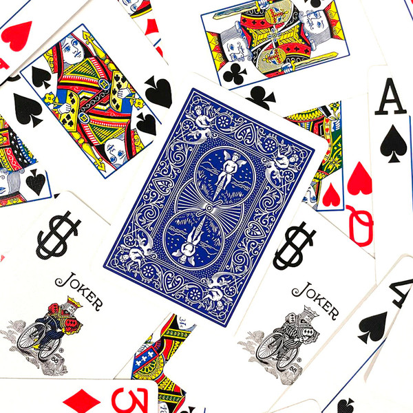 Изображение товара Игральные карты Bicycle Rider Back International Jumbo Index Blue / 1004380-b