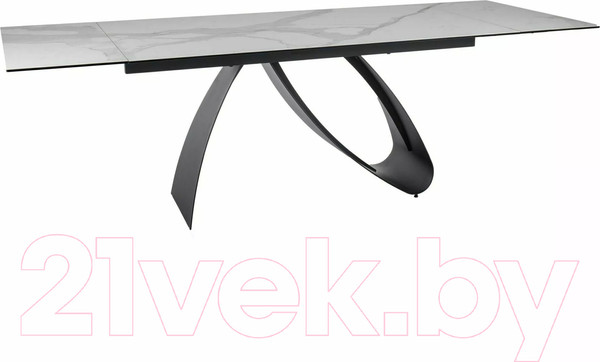 Изображение товара Обеденный стол Signal Diuna Ceramic 160-240x90 (белый/черный матовый)