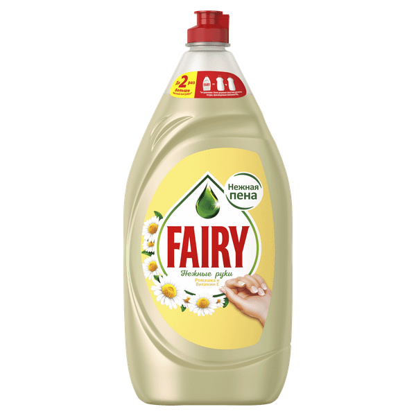 Средство для мытья посуды Fairy Нежные руки. Ромашка и витамин Е (1.35л)