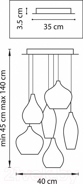 Изображение товара Люстра Lightstar Pentola 803060