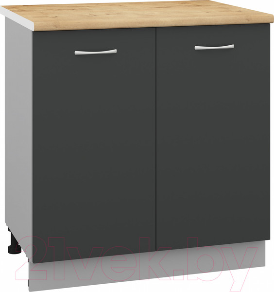 Изображение товара Шкаф-стол кухонный Кортекс-мебель Корнелия Лира НШ80р (антрацит/дуб бунратти)