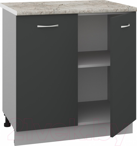 Изображение товара Шкаф-стол кухонный Кортекс-мебель Корнелия Лира НШ80р (антрацит/марсель)