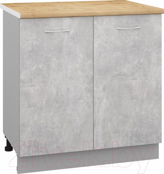Изображение товара Шкаф-стол кухонный Кортекс-мебель Корнелия Лира НШ80р (ателье светлый/дуб бунратти)