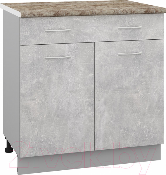 Изображение товара Шкаф-стол кухонный Кортекс-мебель Корнелия Лира НШ80р1ш (ателье светлый/мадрид)