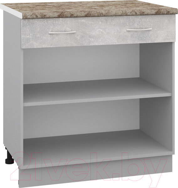 Изображение товара Шкаф-стол кухонный Кортекс-мебель Корнелия Лира НШ80р1ш (ателье светлый/мадрид)