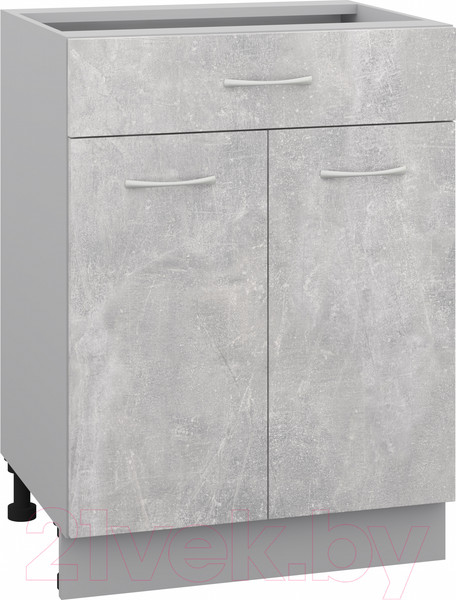 Изображение товара Шкаф-стол кухонный Кортекс-мебель Корнелия Лира НШ60р1ш без столешницы (ателье светлый)